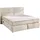 JOB Boxspringbett 180 x 200 cm Beige Webstoff LED-Beleuchtung und USB-Anschluss