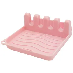 Intirilife Kochlöffelablage in Rosa - 14 x 12.5 x 4.8 cm - Halter für Kochutensilien und Topfdeckel, Besteckhalter