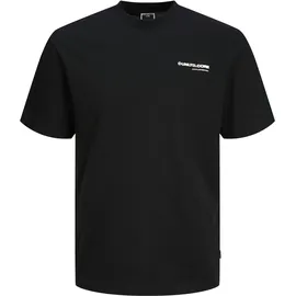 JACK & JONES Rundhalsshirt JCOAERO PRINT TEE SS CREW NECK NOOS schwarz S (48)