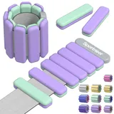 Sportneer Tragbare Gewichtsmanschetten Handgelenkgewichte Set 2er-Set (Jeweils 0,5 kg & 1 kg) für Damen und Herren für Yoga, Tanz, Barre, Pilates, Cardio, Aerobic, Walking