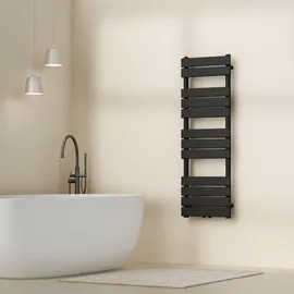 neu.haus Handtuchheizkörper Voss 1200 x 400 mm 528 W schwarz Mittelventil