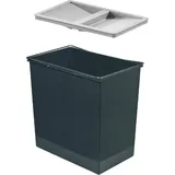 HAILO Inneneimer 1050209 dunkelgrau 24 Liter 345 x 220 x 350 mm mit Deckel