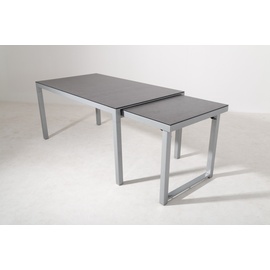 Gardissimo Faro Keramik Ausziehtisch Gartentisch 160-260x90cm silber