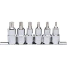 KS Tools 1/2" CHROMEplus Bit-Stecknuss-Satz XZN, 6-tlg.