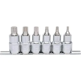 KS Tools 1/2" CHROMEplus Bit-Stecknuss-Satz XZN, 6-tlg.
