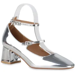 Damen Mary Janes in Silber