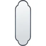 Beliani Wandspiegel Schwarz Metall Oval, 36x102x4 cm