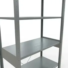 Schulte Lagertechnik Fachbodenregal Stahl 2500 x 1000 x 500 mm verzinkt 6 Fachböden