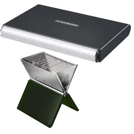 Steinborg Klappgrill schwarz