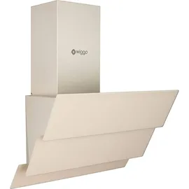 Wiggo Dunstabzugshaube 50cm kopffrei I Abluft Umluft Dunstabzug 300m3/h - LED Touch-Display 3 Stufen I Schräghaube inkl. Fettfilter & 2x Kohlefil...