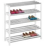 Idimex Schuhregal, Weiß, Metall, Mode, 80x84x29 cm, Garderobe, Schuhaufbewahrung, Schuhregale