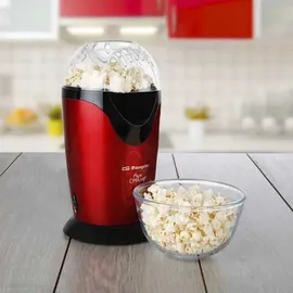 Orbegozo PA 4300 Popcorn, tragbar, ölfrei, Schnellbetrieb, Messtopf, 1000 W, Metallic-Rot
