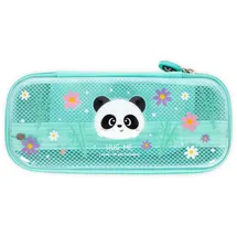 Legami - Wonderwow Federmäppchen, Panda Motiv,2 Fächer und Stifthalter innen, Innenfach mit Netzstoff, Reißverschluss, 23 x 11 x 5 cm