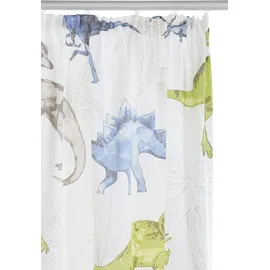OTTO home Gardine OTTO HOME "DINO" Gr. 2, beige (natur), B:135cm H:175cm, Polyester, Baumwolle, Recyceltes Material, Gardinen, Gardine, Kindergardine, einseitig mit Dinosauriern bedruckt