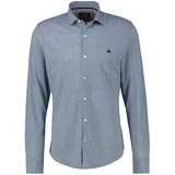 Lerros Übergrössen-Hemd mit Minimal-Karomuster - storm Blue - 3XL