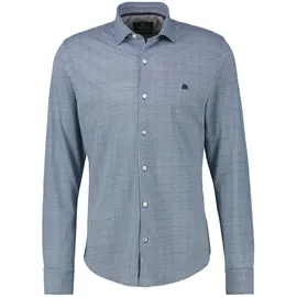 Lerros Übergrössen-Hemd mit Minimal-Karomuster - storm Blue - 3XL