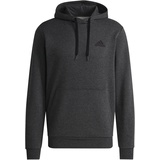 adidas Male Adult Essentials Fleece Kapuzensweatshirt, Dark Grey Heather/Black, S