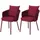 MCW MCW-P89 Gartenstuhl 2er-Set 180 g/m2 Seilgeflecht Rope 59 x 59 x 108 cm bordeaux