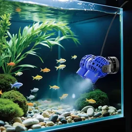 Wiltec SunSun JVP-232 Strömungspumpe 15000 l/h 26 W Aquarium Pumpe mit 2 schwenkbaren Düsen, Magnethalter zur einfachen Befestigung und Durchflussregler