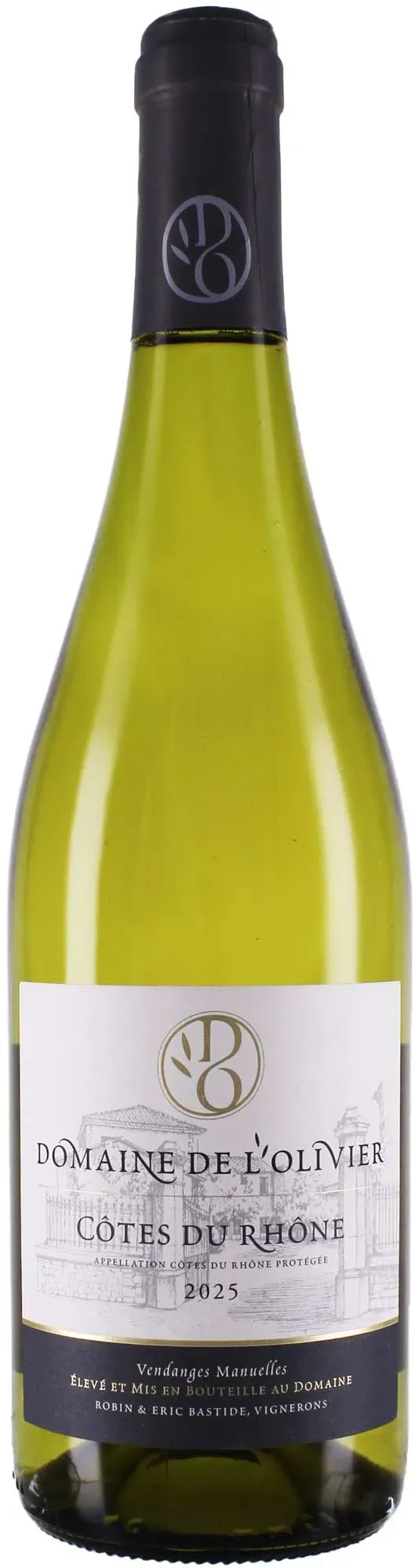Domaine de l’Olivier 2025 Domaine de l ́Olivier Côtes du Rhône Blanc 2025 Clairette,Grenache Blanc,Roussanne,Viognier Frankreich