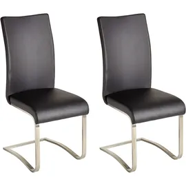 MCA Furniture Arco 2 St. Echtleder schwarz