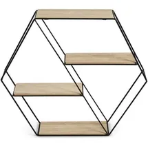 Lifa Living Wandregal 58 x 51 x 11 cm Schwarz