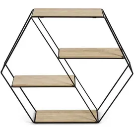 Lifa Living Wandregal 58 x 51 x 11 cm Schwarz