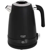 Jung ADLER AD1295B Wasserkocher mit Temperatureinstellung Digital Kettle, 1,7 l, 2200 W, Edelstahl, LCD Display,