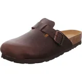 Rohde Herren Clogs Pantoletten Leder Grado 6698, Größe:45 EU, Farbe:Braun