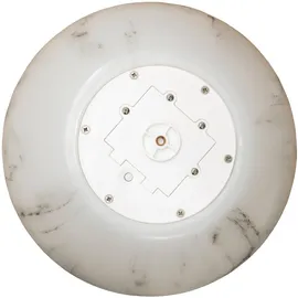 ic gardenworld Kugelleuchte Kunststoff/Marmor Ø 25 cm Solar wetterfest IP67 inkl. Erdspieß weiß