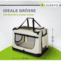Juskys Hundebox Auto faltbar 50 x 70 x 52 cm Beige