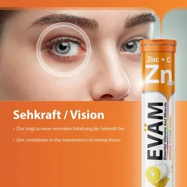 eväm Zink plus Vitamin C Brausetabletten 20 Stück