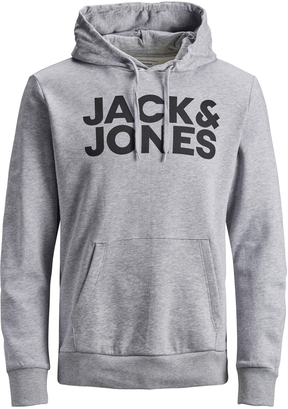 Jack & Jones Herren Hoodie Kapuzenpullover Pullover JJECORP Grau Reg /Large Print S