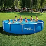 Frame-Pool Summer Waves Active  (Ø x H: 366 x 91 cm, Blau, 8.366 l)