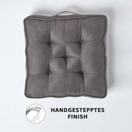 Homescapes Sitzkissen Komfortabel 50 x 50 cm Grau