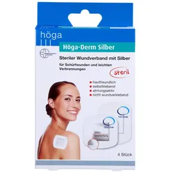 Höga-derm Silber ste.Wundverb.m.Silberbesch.2 Grö.