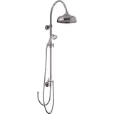 PaulGurkes Duschsystem 25cm Retro Aufputz Regendusche Antik Schwenkbar ohne Armatur