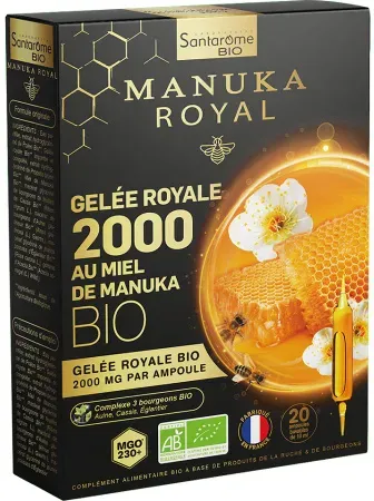 Santarôme Bio Gelee Royale 2000 Mit Manuka-Honig Ampullen 20x10ml