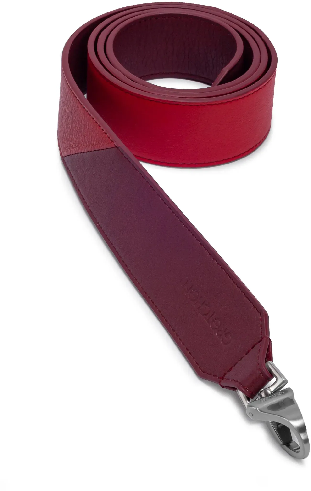 Schulterriemen GRETCHEN, rot (rot, rot), Taschenanhänger, DamenB:4cm H:4cm, gestreift, aus italienischem Kalbsleder, B:4cm H:4cm