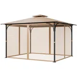 VEVOR Moskitonetz für Pavillon, Mückennetz Ersatz, passend für 304,8x365,8x222,5 cm große Pavillons, Insektenschutz, 4-teiliger Seitenwand-Pavillonvorhang, mit Doppelreißverschluss (nur Netz)