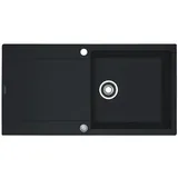 Franke Maris MRG 611 links Einbauspüle schwarz 970 x 500 mm Handbetätigung