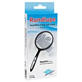 Wedo Lupe schwarz 2-fach und 4-fach, Ø 6,3 cm