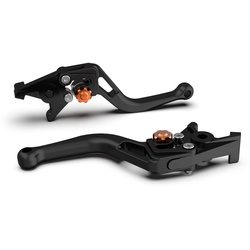 LSL Kupplungshebel BOW L08, kurz,schwarz perlgestrahlt/orange, orange