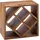 KADIMA DESIGN Weinregal 40 x 40 x 25 cm Braun