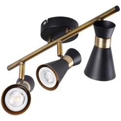 Kanlux Deckenleuchte MILENO mit 3 Spotarmen schwarz/gold