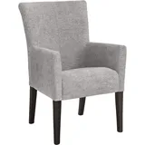 Home Affaire Esszimmerstuhl »King«, Polsterstuhl, Armlehnstuhl, Gestell Massivholz, grau