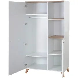 roba Kinderkleiderschrank Leon 100 x 180 x 52 cm Eiche weiß