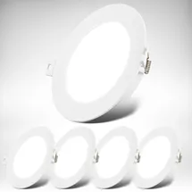 B.K.Licht Einbaustrahler 5er Set (BK_EL1619) flach Weiß
