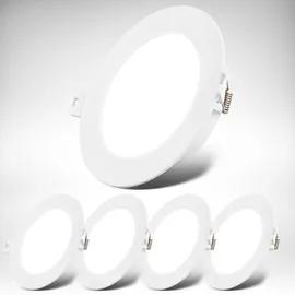 B.K.Licht Einbaustrahler 5er Set (BK_EL1619) flach Weiß
