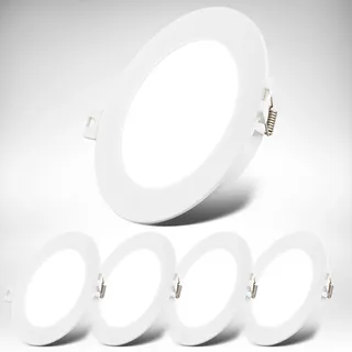 B.K.Licht Einbaustrahler 5er Set (BK_EL1619) flach Weiß